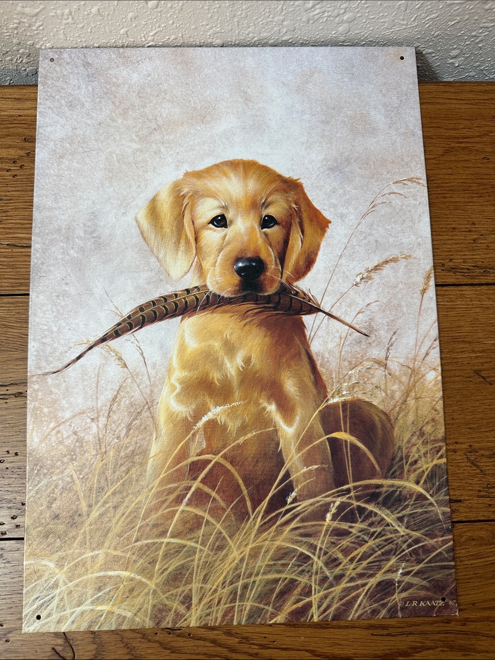 Golden Retriever Metal Sign artwork by L.R. KAATZ Vintage - Picture 5 of 5